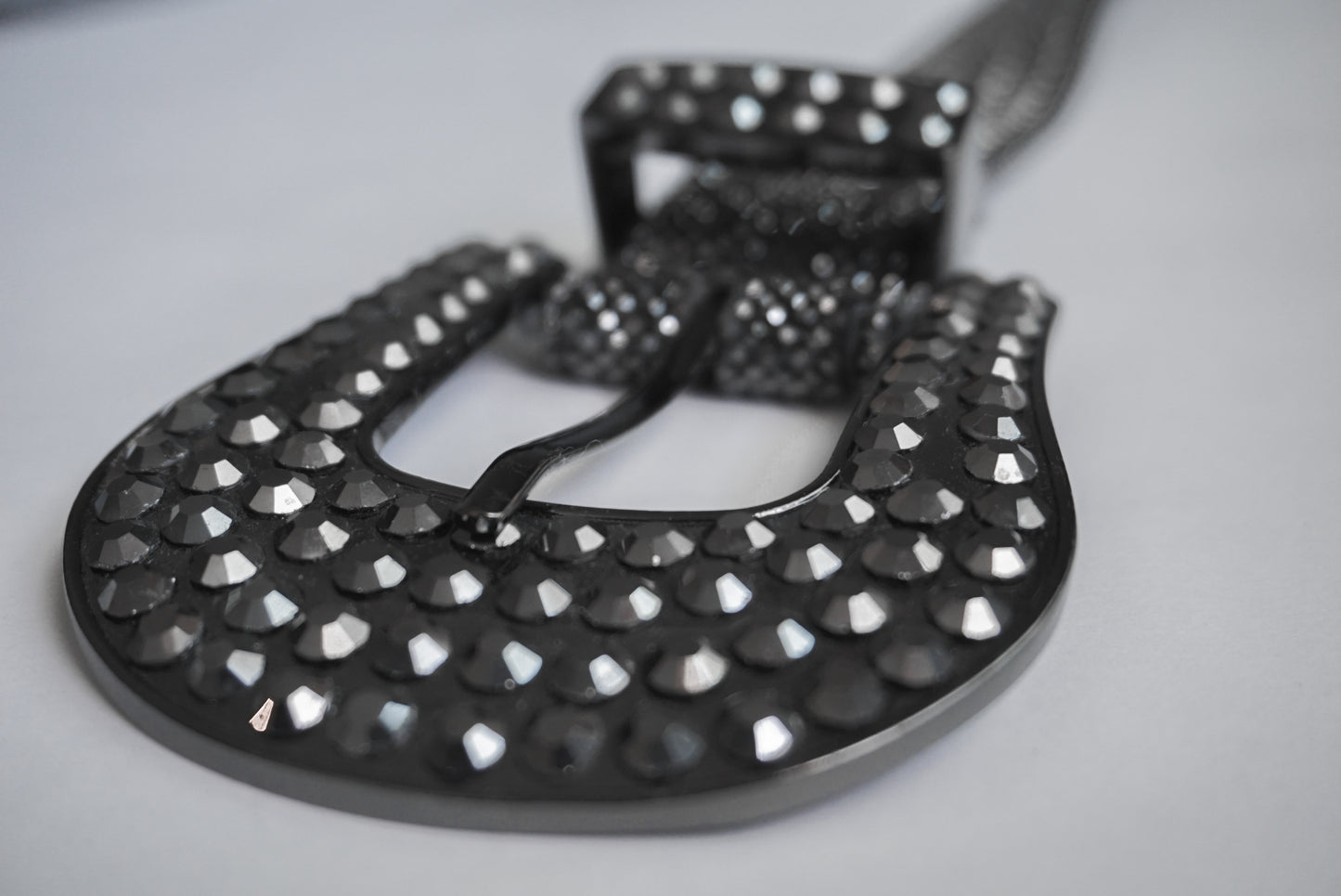 Black Charcoal Studded Belt