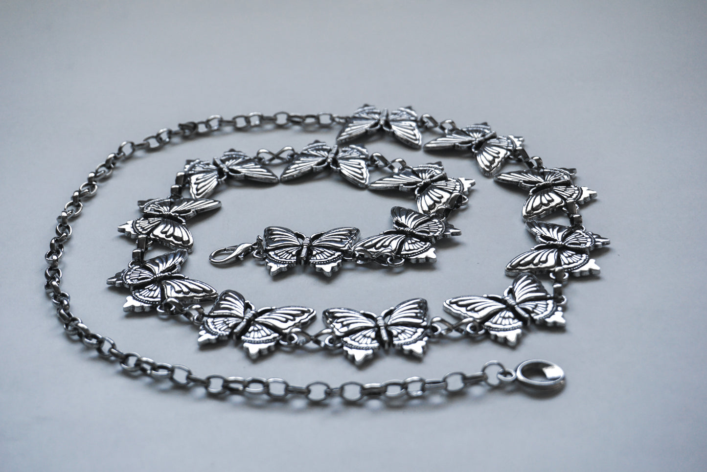 Metallic Butterfly Chain Belt