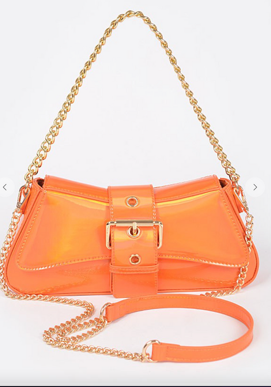 Mirror Metallic Chain Purse