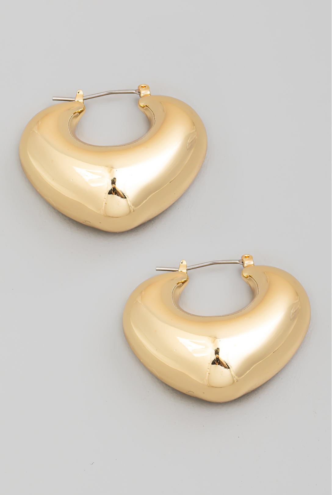 Puffy Triangle Pincatch Hoop Earrings