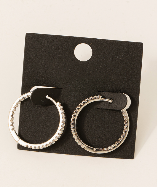 Large Studded Hoop Earrings