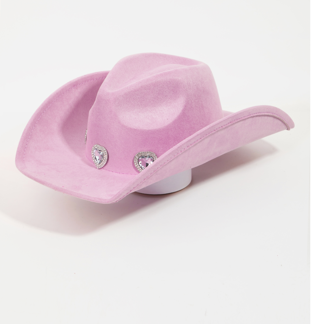 Rhinestone Pave Heart Cowboy Hat